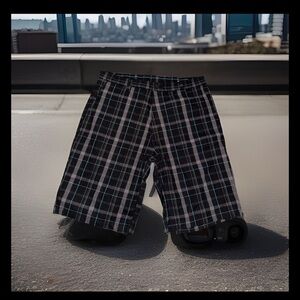 Adolfo Black and Gray Cargo Shorts with Classic Design 073